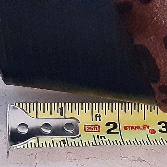 Leopard Cheetah Brown Black Animal Print Ankle Booties Boots Womens 7 Wide - Picture 8 of 8